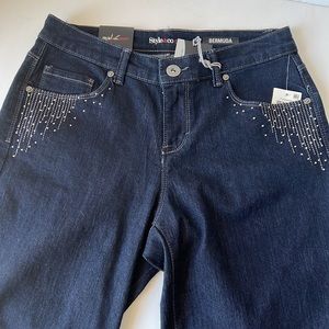Style&co Denim mid Rise Bermuda curvy Fit Denim 4 New